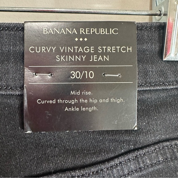 Banana Republic Womens Curvy Vintage Stretch Black Skinny Jean 30/10 - Picture 6 of 6